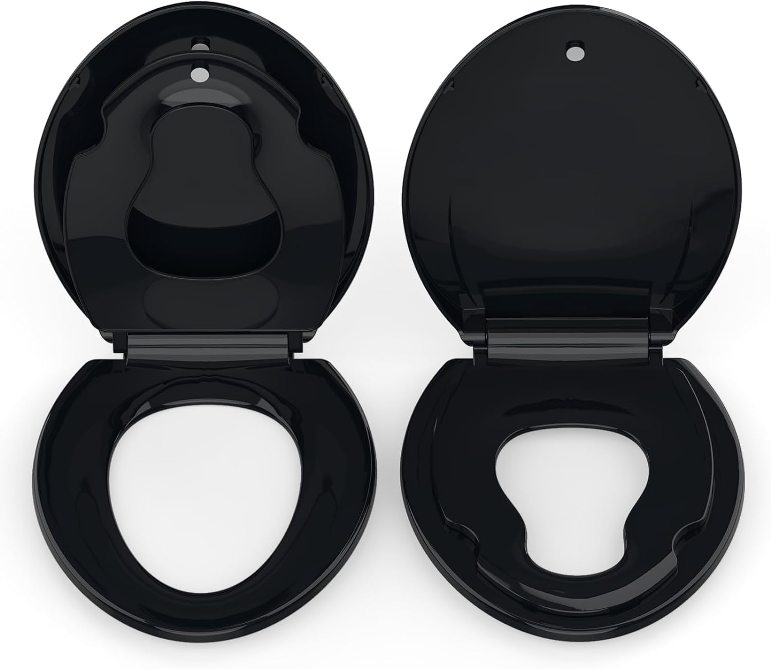 M optimized Toilet Seat, Plastic Toilet Seat With Soft Close, Never Loosen, Easy Clean, 17inch / 19inch Round Toilet Seat, Elongated Toilet Seat