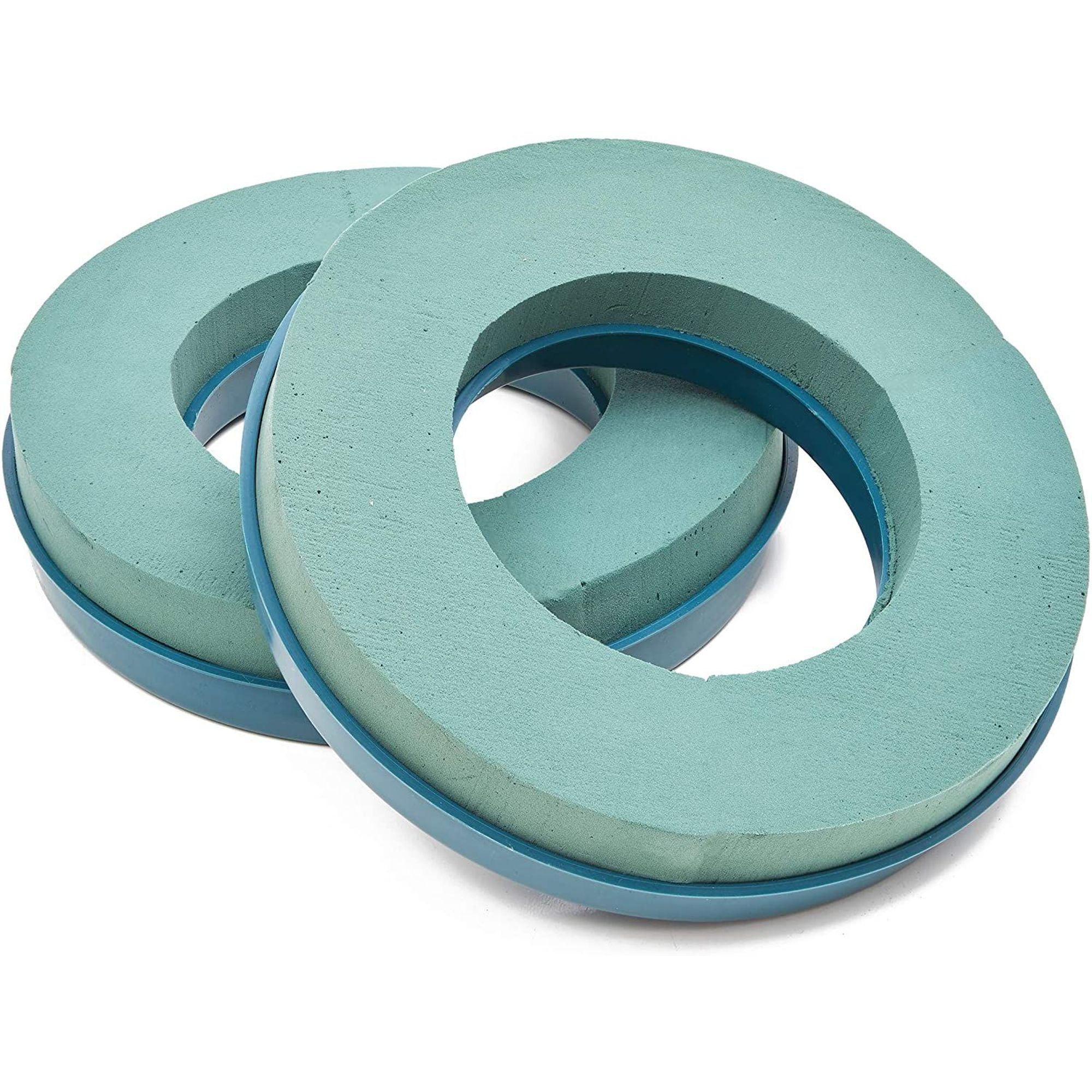 2 Pack Wet Floral Foam with Wreath Ring for Fresh Flower Arragements