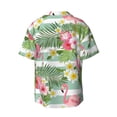 thumbnail image 4 of Goofa Tropical Flamingo Printed Men's Casual Short-sleeved Shirt,Lightweight Breathable Button-down,Summer Casual men's top,Versatile Fashion shirt-3X-Large, 4 of 7