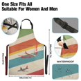 thumbnail image 3 of Yayeee Chief Kitchen Apron with Pockets for Cooking Water Resistant Unisex Adjustable Neck Strap, Colorful Plane, 3 of 7