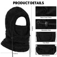 thumbnail image 4 of KOITHOT Winter Balaclava Hooded Ski Mask for Men Women, Windproof Warm Thermal Fuzzy Fleece Full Face Mask Neck Warmer, Adjustable Face Cover for Skiing Cycling Outdoor Activities, 4 of 6