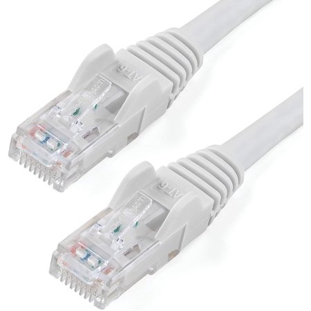 StarTech.com 30ft CAT6 Ethernet Cable - White CAT 6 Gigabit Ethernet ...