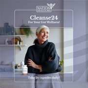 Nation Health MD Cleanse24 Intestinal Flush for Humans, Herbal Intestinal Broom, Digestive Supplement