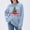 Light Blue1, variant on Danhjin Christmas Sweater Tops for Women Print Oversized Crew Neck Long Sleeve Fall Winter Pullover Shirts Fashion Comfy Soft Loose Cozy Loungewear Outdoor Knitwear Blouses