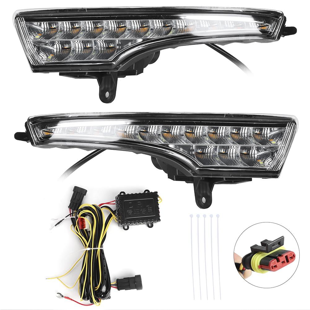Turn Signal Light 2pcs DC12V IP67 Waterproof LED Daytime Running Lamp Dual Colors for Nissan Altima 13-15 