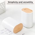 thumbnail image 3 of SouMaox Automatic Toothpick Dispenser Press Eject Swab Holder Storage Box for Bathroom Kitchen Office Desktop Organization, 3 of 9