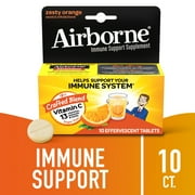 Airborne 1000mg Vitamin C Immune Support Effervescent Tablets, Zesty Orange Flavor, 10 Count