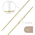thumbnail image 4 of Jewelry Atelier Gold Chain Necklace Collection - 14K Solid Yellow Gold Filled Rope Chain Necklaces for Women and Men with Different Sizes (2.1mm, 2.7mm, or 3.8mm), 4 of 11