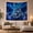 Cuddling Wolves, variant on Floral Garden Wolves with Right Side Chest Both, Mystical Fantasy for Space Lovers, Galaxy Room Decor, Christmas Gift, Tapestry Wall Hanging for Bedroom and Dorm