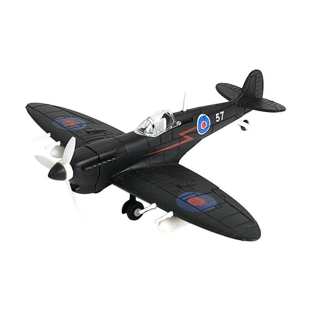 Kits de construcción de cazas a escala 1:48, modelo de avión, decoración del hogar, regalo de cumpleaños, fácil de negro