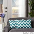 thumbnail image 6 of Noble House Ernest Zig Zag Striped Rectangular Throw Pillow in Teal (Set of 2), 6 of 15