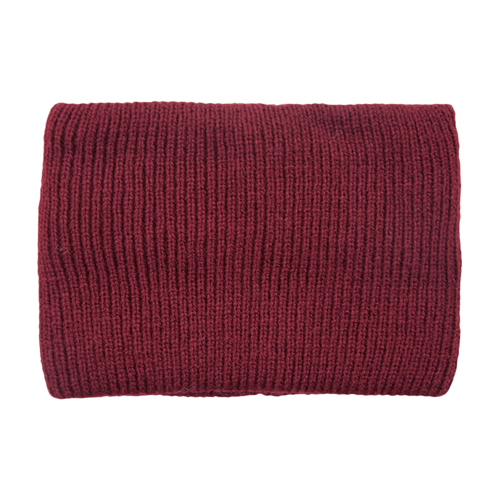 TIHLMK Pure Color Doublelayer Knitted Headband Woolen Headband Wash Headgear Yoga Hair