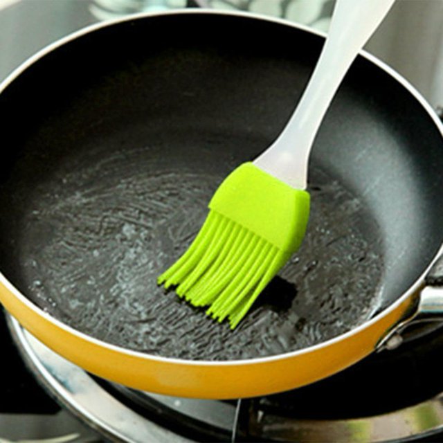 Cepillo de silicona Ehuebsd para aceite y pasteles utensilios de cocina resistentes al calor verde