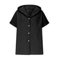 thumbnail image 3 of Women's Short Sleeved Lapel Button Down Short Shirt And Pocket Beach Vacation Top Compression Shirts for Women plus Size Kinda Wanna Work Out Kinda Wanna Nap Cool Running Shirts Womens Business Casual, 3 of 5