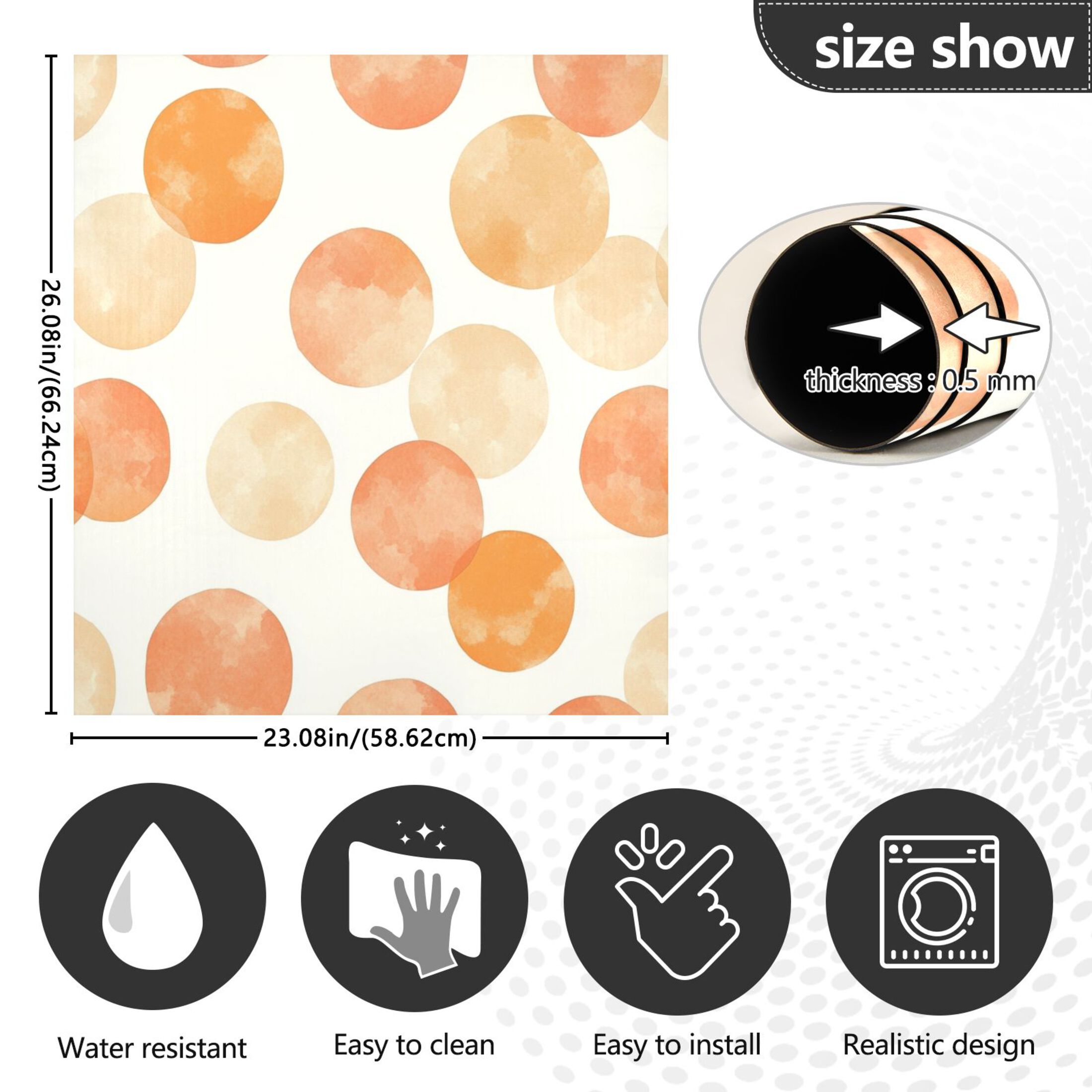 Dishwasher Magnetic Sticker 23x26 Inch Refrigerator Magnetic Sticker Washing Machine Magnetic Sticker Kitchen Panel Magnetic Sticker Home Decor Colorful Dots