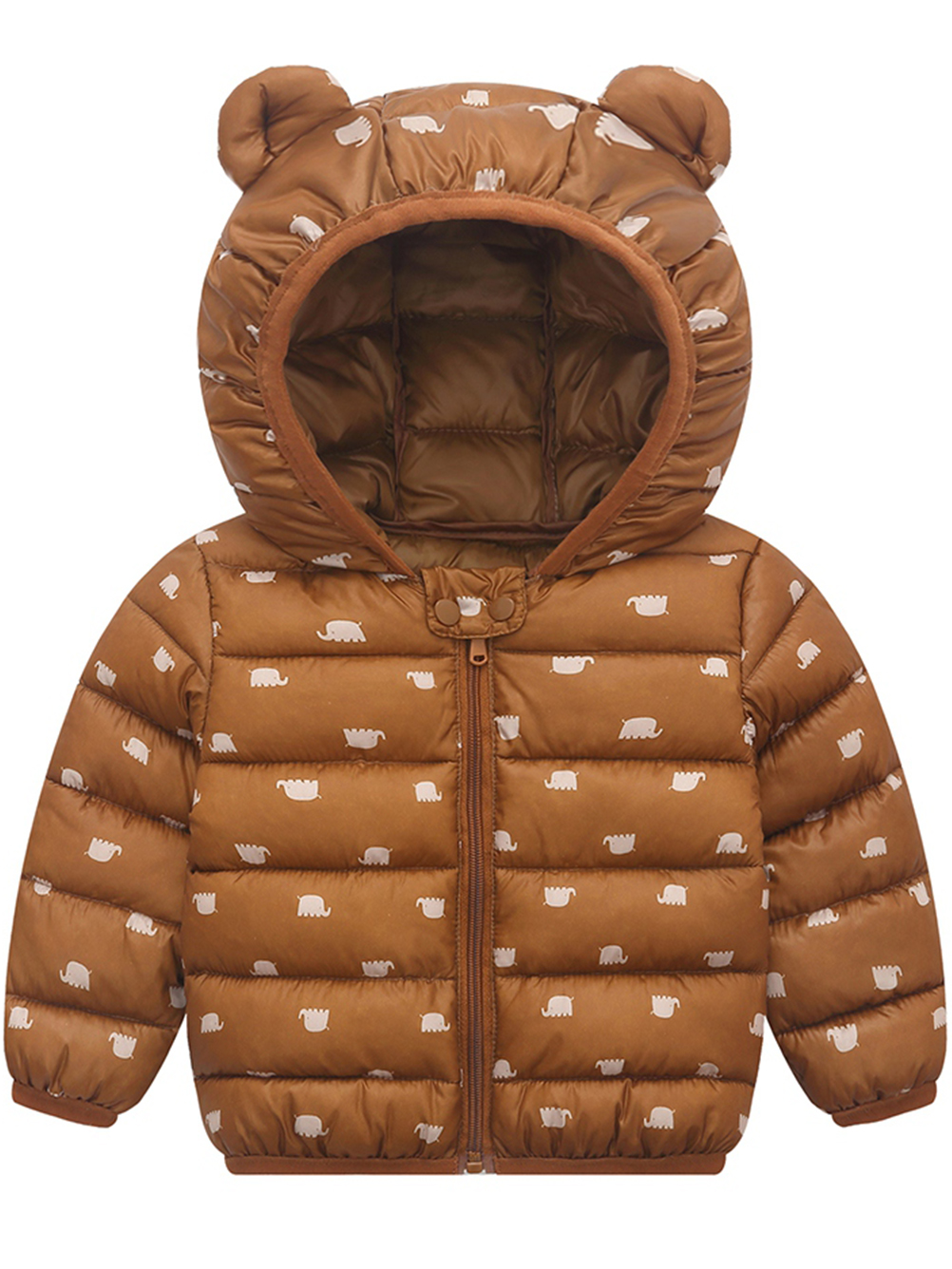 Maxcozy Kids Baby Boy Girl Winter Animal Printed Zipper Warm Coat Down Jacket Toddler Outwear For 1-5T - image 1 of 3