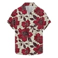 thumbnail image 2 of Styesk T-Shirts pour Homme Chemise d'Été pour Homme à Imprimé Floral à Manches Courtes avec Col à Revers, 2 of 5