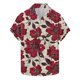 thumbnail image 1 of Blusa y camisa de manga corta con cuello vuelto para hombre, moda de verano, estampado floral, camisa de manga corta con solapa, blusa para hombre, 1 of 4