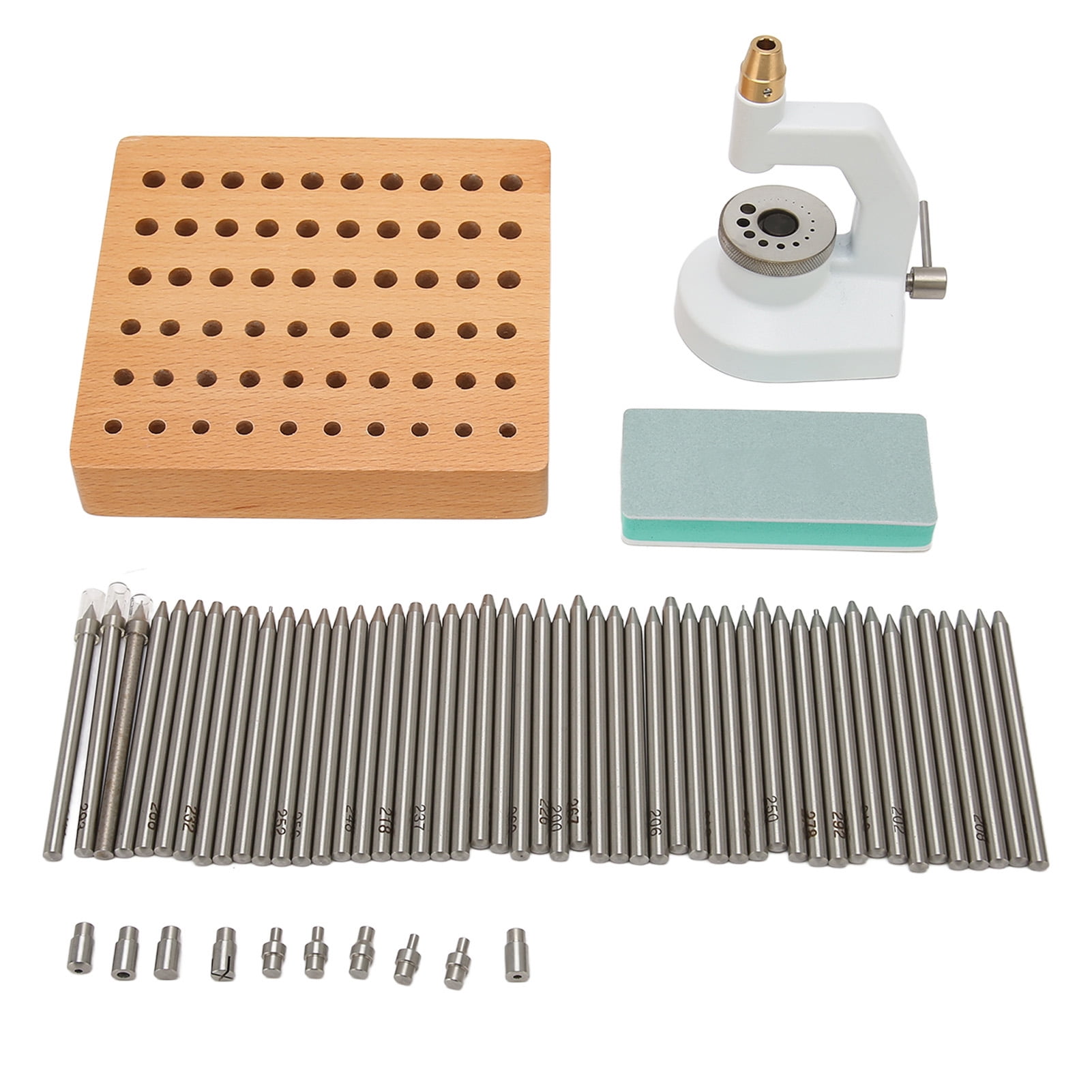 Watch Repair Staking Tool Alloy Ergonomic Non Slip Handle Light Weight Watch Staking Tool Set Non Deform Wear with 50 Punches for Riveting Walmart