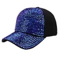 thumbnail image 2 of Glitter Baseball Caps for Women Trendy Casual Sparkly Studded Rhinestone Canvas Sun Hats, 2 of 6