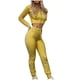 thumbnail image 1 of Tops para mujer Camisas Blusas Elegantes Camisas casuales de manga larga Cuello en V Pantalones largos Traje de dos piezas sólido Odeerbi ODB-5, 1 of 7