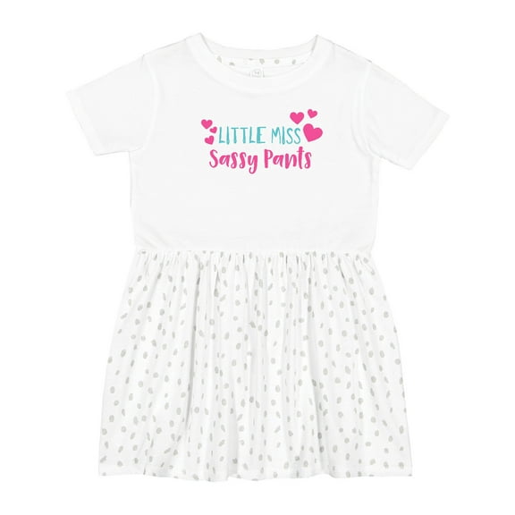 Inktastic Little Miss Sassy Pants, Sassy, Sassy Girl, Hearts Girls Toddler Dress