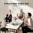 thumbnail image 4 of HOMCOM 5-Piece Counter Height Bar Table Set Dining Table Set Cement Grey, 4 of 10