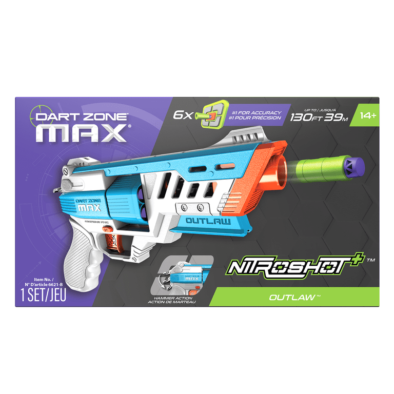 Dart Zone Max Nitroshot+ Outlaw High-Powered Hammer Prime Half