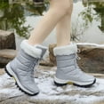 thumbnail image 4 of LASUDRAA Womens Waterproof Winter Snow Boots Warm Shoes Furry Mid-Calf Walking Shoes, 4 of 8