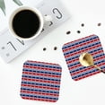 thumbnail image 5 of Disketp Fourth Of July Funny Coasters,6 Pcs Leather Coasters with Holder, Perfect Housewarming Hostess Gifts,Protect Furniture from Water Marks Scratch and Damage,Square, 5 of 7