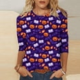 thumbnail image 2 of Fewfanhot Womens Blouses Casual 3/4 Sleeve T-Shirts Round Neck Tunic Tops Business Casual Outfits 2026 Fall Fashion Clothes, 2 of 4
