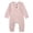 Pink, variant on Duqingm Infant Boys Girls Clothes Set Newborn Baby Romper Ribbed Knit Long Sleeve Button Solid Bodysuit Jumpsuit(AG,0-4 Months)
