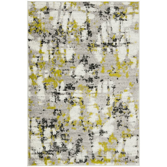 SAFAVIEH Skyler Langston Distressed Area Rug, Grey/Green, 4' x 6'