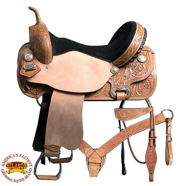 16" Hilason Western Horse Saddle Tack Set Flex Tree Barrel Racing Trail