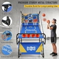 thumbnail image 3 of Electronic Basketball Game, SHINPT 2-Player Dual Shot Basketball Arcade with Electronic LED Scoreboard, 4 Balls & Air Pump, Foldable Indoor Arcade Basketball Game for Kids Adults, Blue, 3 of 6