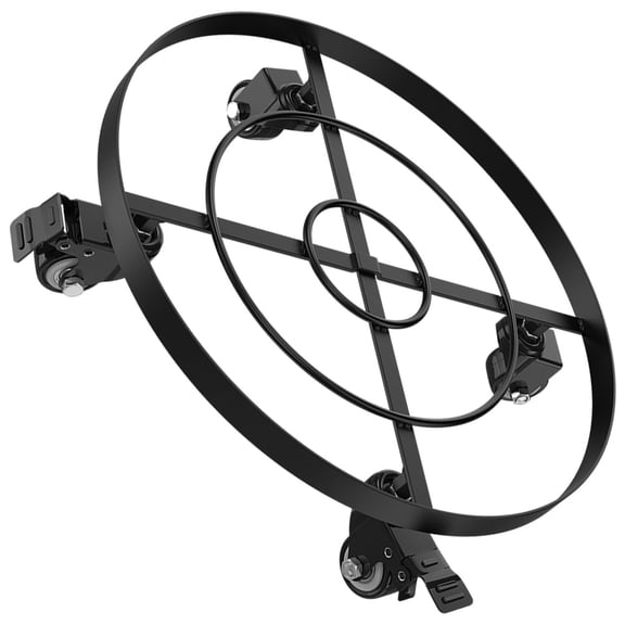 FRCOLOR 1Set Iron Flowerpot Stand with Wheels for Heavy Plants 10.6x10.6x3.9in