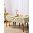 thumbnail image 3 of Bees Rectangle Tablecloth, Daisy Flowers Spring Summer Honey Floral Leaf Plant Waterproof & StainResistant Tablecloth, Washable Oil-proof Table Cover for Dining/Party/Wedding/Camping/Buffet 60x120 In, 3 of 9