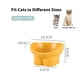 thumbnail image 2 of Cuencos elevados para gatos, cuenco elevado de cerámica para comida para gatos, para proteger la columna vertebral de las mascotas, color naranja, 2 of 6