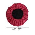 thumbnail image 2 of Gorro de Ducha Sólido Durable para Mujeres de Unique Bargains para Baño, Vacaciones, Hotel, Viaje, Satén EVA Rojo, 2 of 3