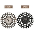 thumbnail image 4 of Reloj de esfera vintage Reloj silencioso hueco europeo 3D Reloj de pared decorativo grande para sala de estar Dormitorio Cocina (Negro), 4 of 5