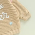thumbnail image 5 of Big Sister Little Sister Matching Outfits Toddler Baby Girl Chunky Knit Sweater Winter Warm Sweatshirt Knitted Pullover Top Clothes, 5 of 8