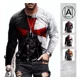 thumbnail image 2 of Camiseta De Manga Larga Con Estampado De Cruces Para Hombre, 2 of 3