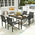 thumbnail image 2 of Outsunny 5 Piece Patio Dining Set w/ 4 Stackable Chairs, 2 of 10
