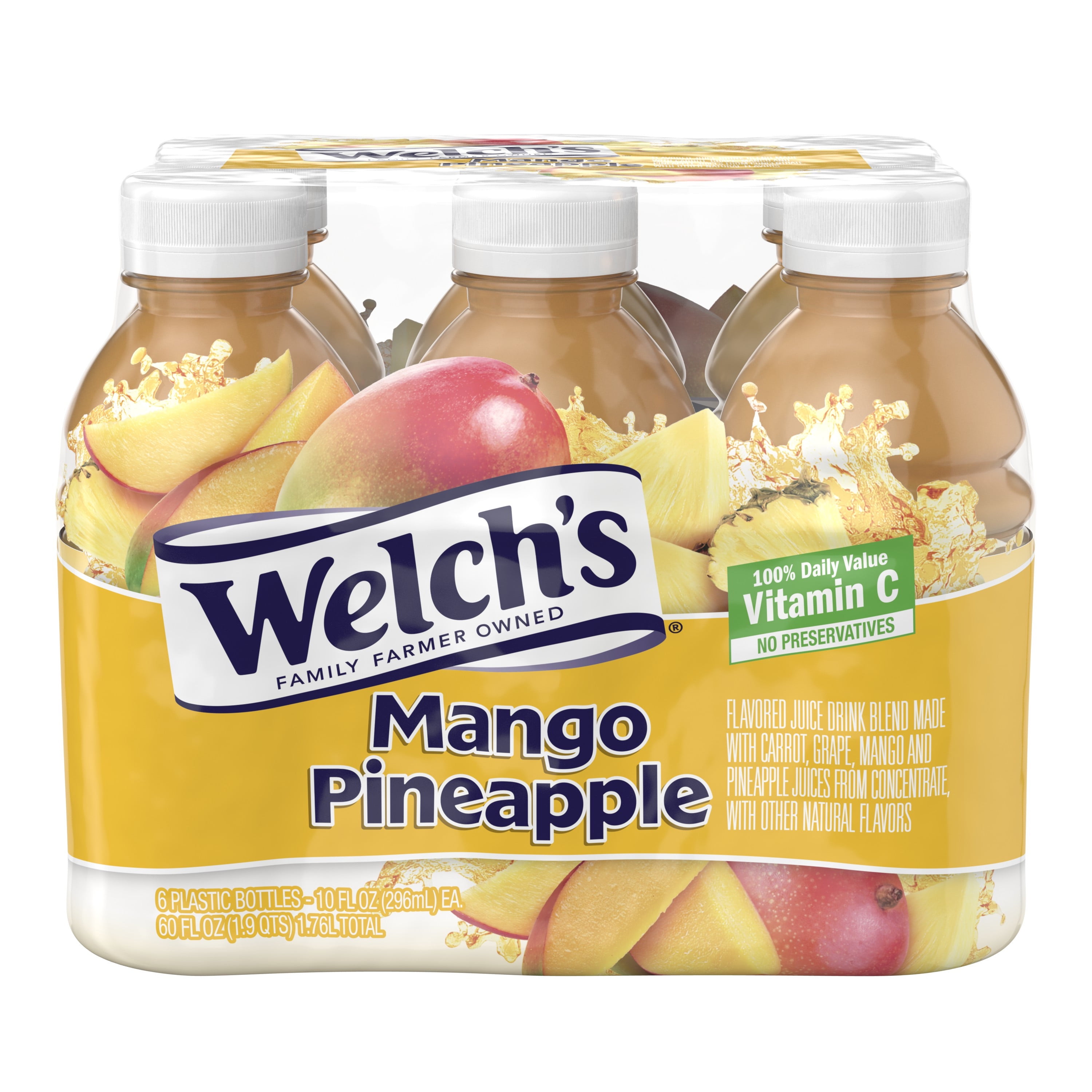 Welch's Juice, Mango Pineapple, 10 Fl Oz, 6 Count