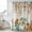 Blue Green Orange Beige, variant on Green Orange Blue Fall Shower Curtain, Waterproof Shower Curtains for Bathroom, Thanksgiving Pumpkin Botanical Vintage Washable Fabric Bathtub Curtain Set Bath Decor with 12 Hooks Extra Long 72"x96"