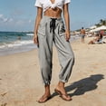 thumbnail image 5 of Zulora Women Stylish Striped High Waist Drawstring Pants Casual Elastic Cuffed Ankle Joggers with Pockets, 5 of 9
