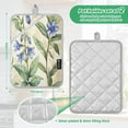 thumbnail image 3 of Blue Flowers Square Insulation Pads 2 Piece Heat Resistant 338 Degrees F Oven Mitts for Kitchen Table BBQ Microwave and Other Cooking Occasions, 3 of 7