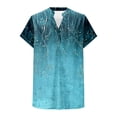 thumbnail image 4 of QATAINLAV Articles en Liquidation, Chemises en Lin à Boutons pour Femmes 2025 Manches Courtes Retroussables Col en V Blouse Décontractée Mode Imprimé Boho Henley Chemises Tunique de Plage Multicolore m, 4 of 9