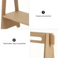 thumbnail image 2 of EeaseCA Mini Doll Clothes Rack Miniature Clothes Wood Display Stand Doll House Garment Rack Decor, 2 of 8