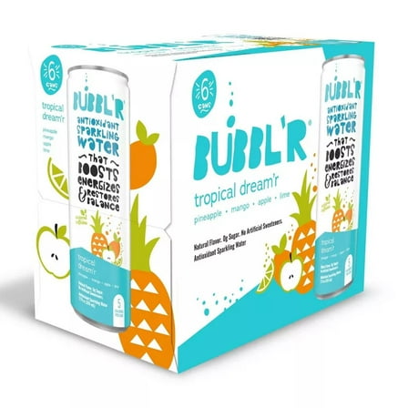 BUBBL'R Tropical Dream'r Antioxidant Sparkling Water - 6pk/12 fl oz Can